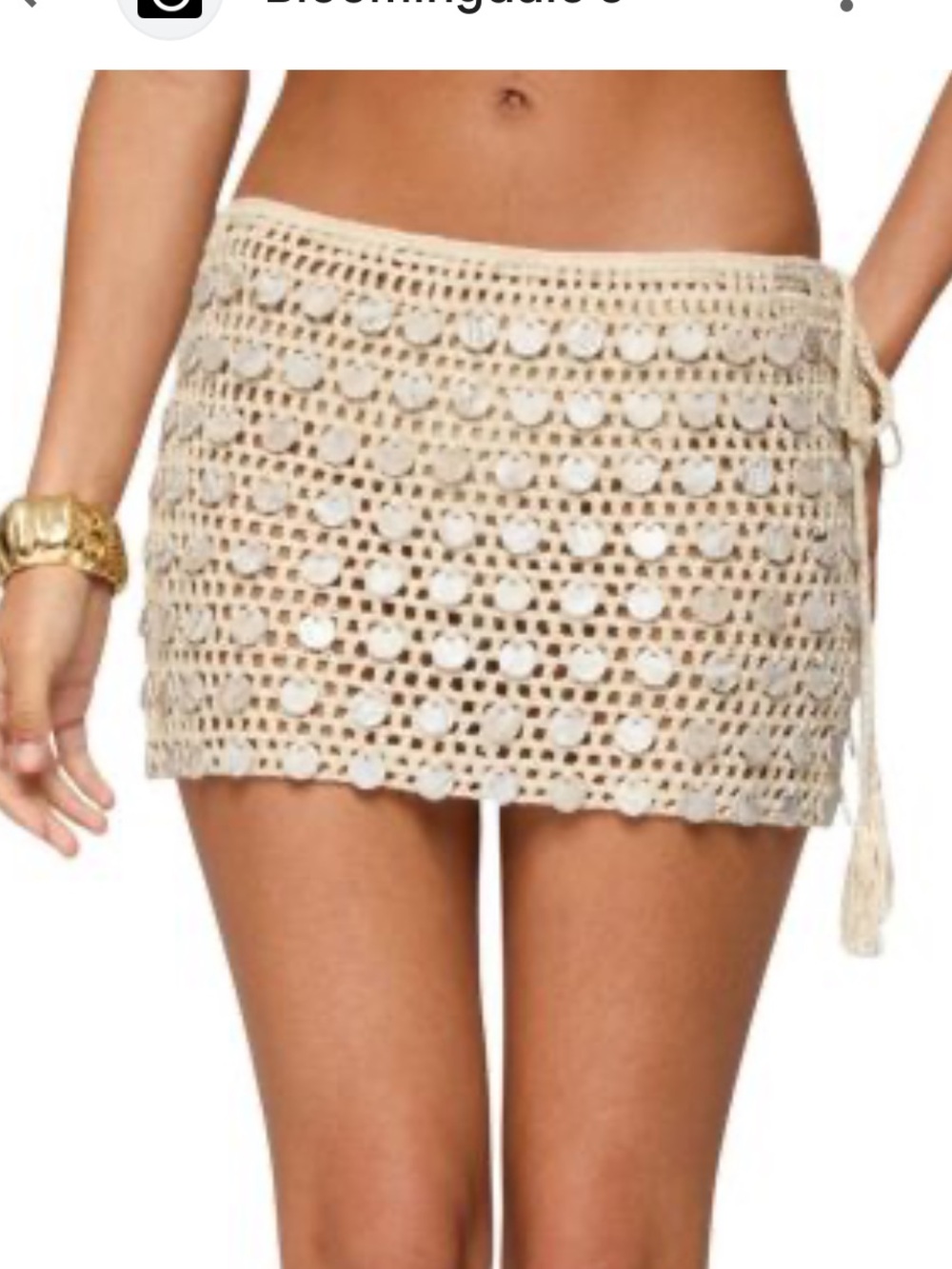 Edikted Alora Crochet Mini Skirt with Detail | XL